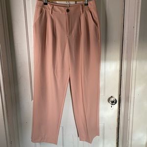 Peach Cropped Dress Pants